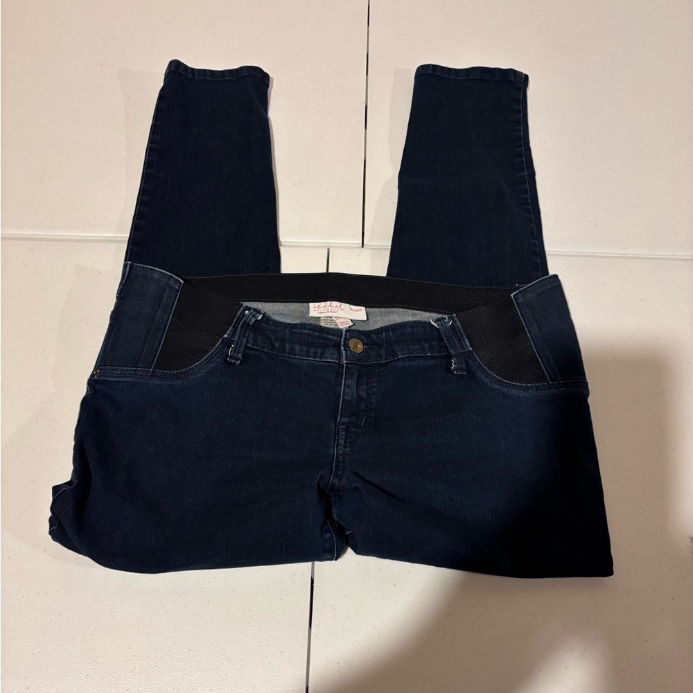 Isabel Maternity Mid Rise Skinny Jeggings Women’s Size 12 Inseam 27 Dark Wash